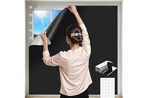 ZUNGOUMC 118" x 57" Blackout Curtains for Bedroom Portable Window Blinds Cover Adhesive Thermal Blackout Blinds No Drill Guard Blind for Window Shades Temporary Room Darkening Shades for Skylight RV Dorm