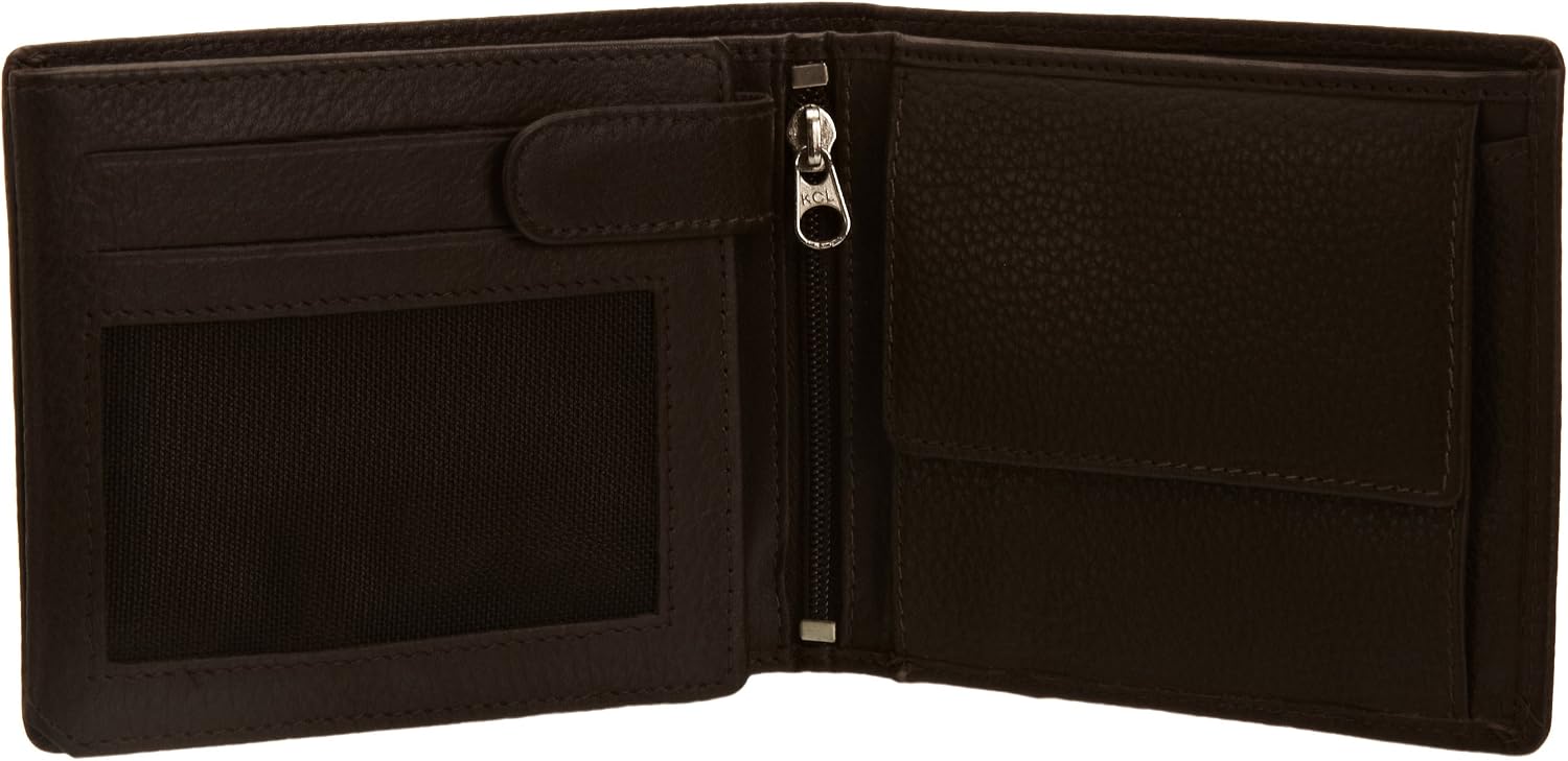 Hydestyle Mens Pratico 17 Card Leather Trifold Wallet - Image 5