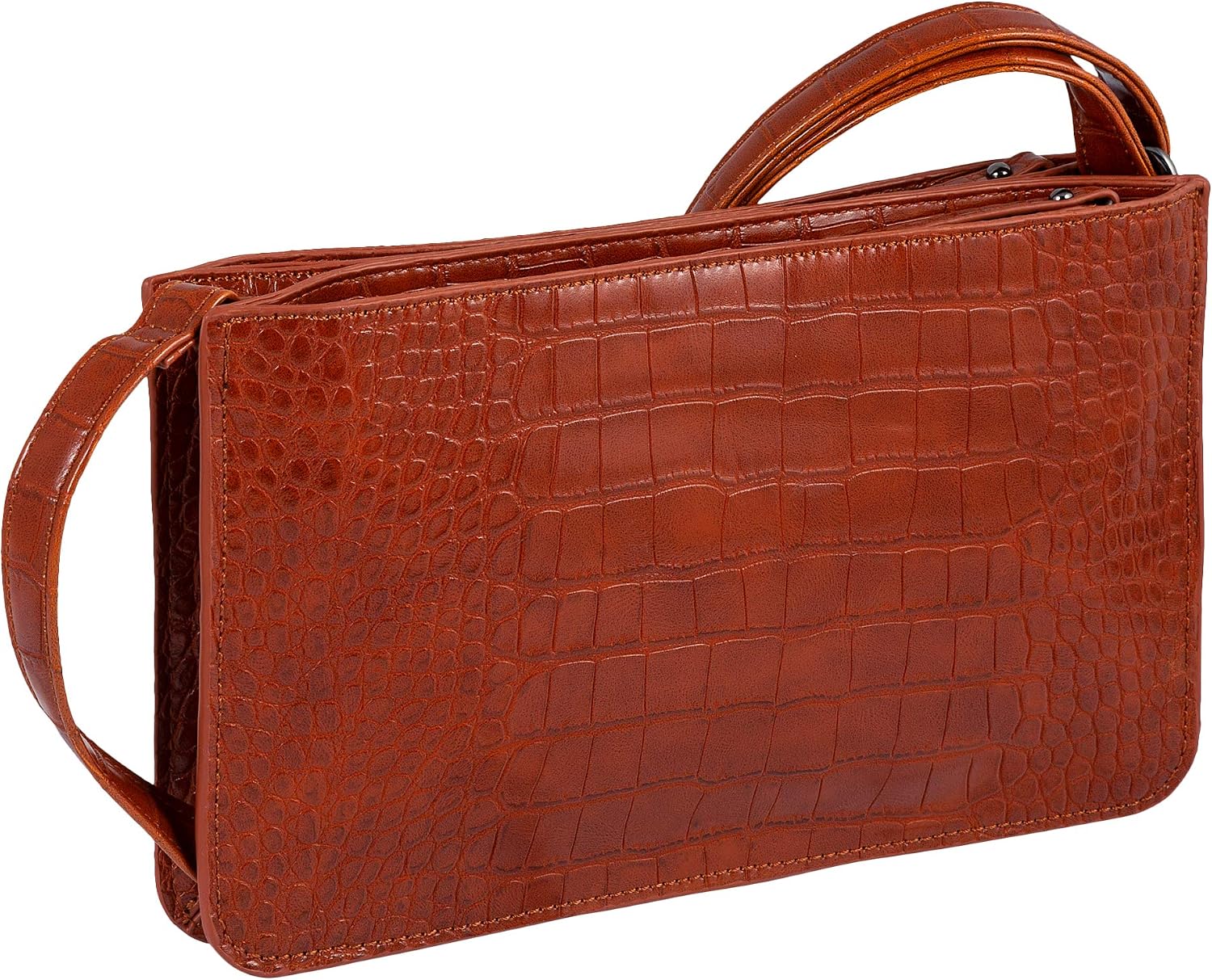 Tom Tailor Acc Women's Maris Shoulder Bag, Croco Brown, S - Image 3
