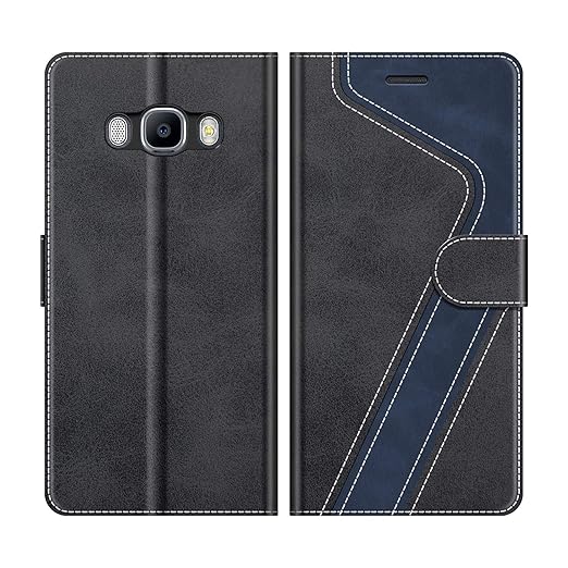 MOBESV Samsung Galaxy J5 2016 Hülle Leder, Galaxy J5 2016 Tasche Lederhülle Wallet Case Ledertasche Handyhülle Schutzhülle fü