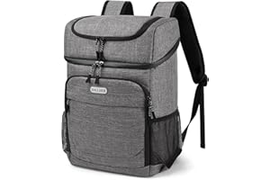 BAGLHER Lightweight Insulated Cooler Backpack - 30 Cans, Leak-Proof for Lunch, Picnic, Hiking, Camping Trips