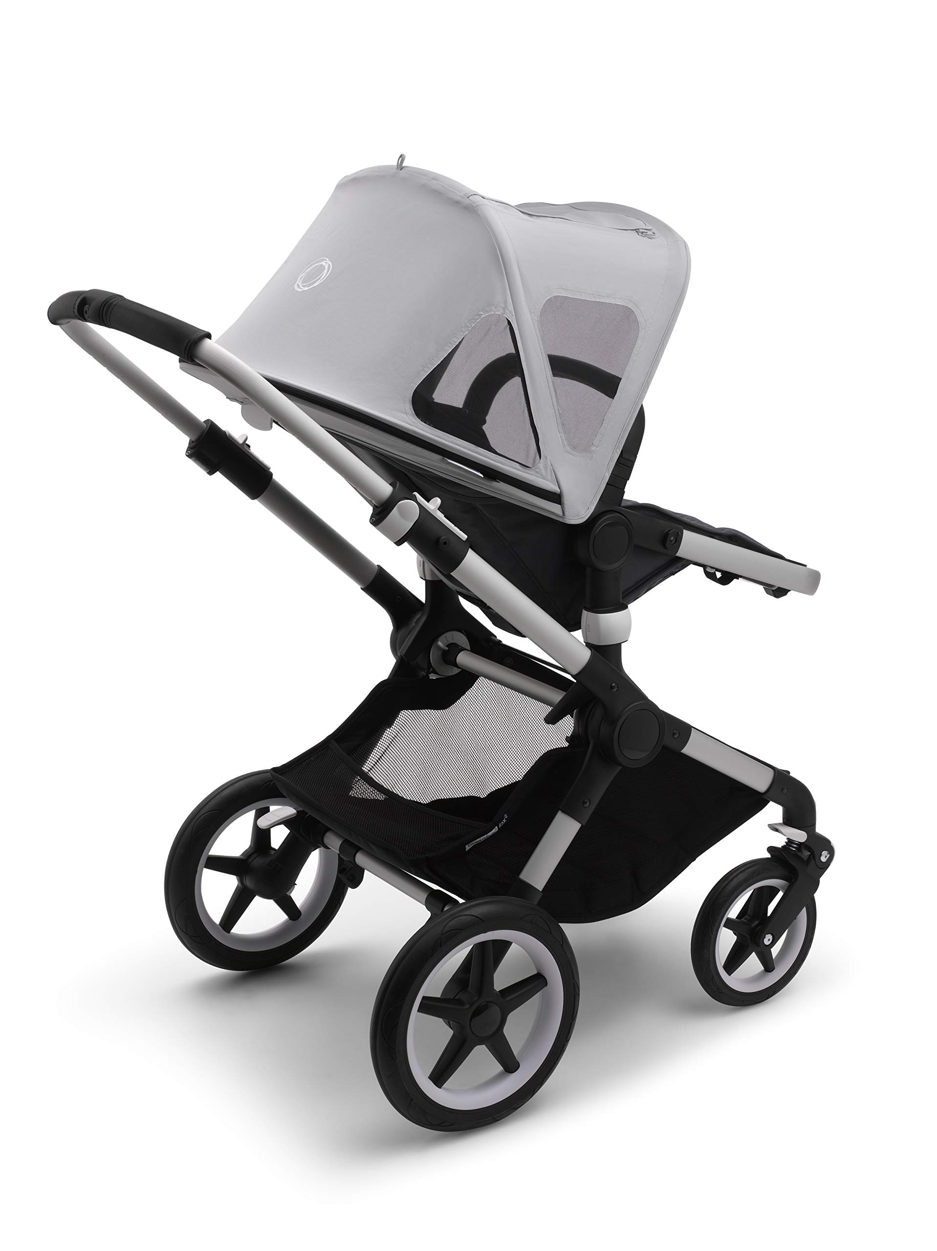 Bugaboo Breezy Sun Canopy, Extendable for Extra Coverage and Optimal Sun Protection, Water Repellent, Compatible with Kangaroo/Fox / Cameleon3 / Lynx Strollers - Misty Grey