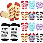 Cutecrop 12 Pairs Team Gifts for Employees Appreciation Gift Thank You Team Ever Socks Xmas Stocking Stuffers Adult