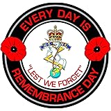 The Queens Regiment Remembrance Day Inside Car Window Clear Cling ...