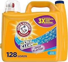 Arm & Hammer Plus OxiClean Odor Blasters Fresh Burst, 128 Loads Liquid Laundry Detergent, 166.5 Fl oz