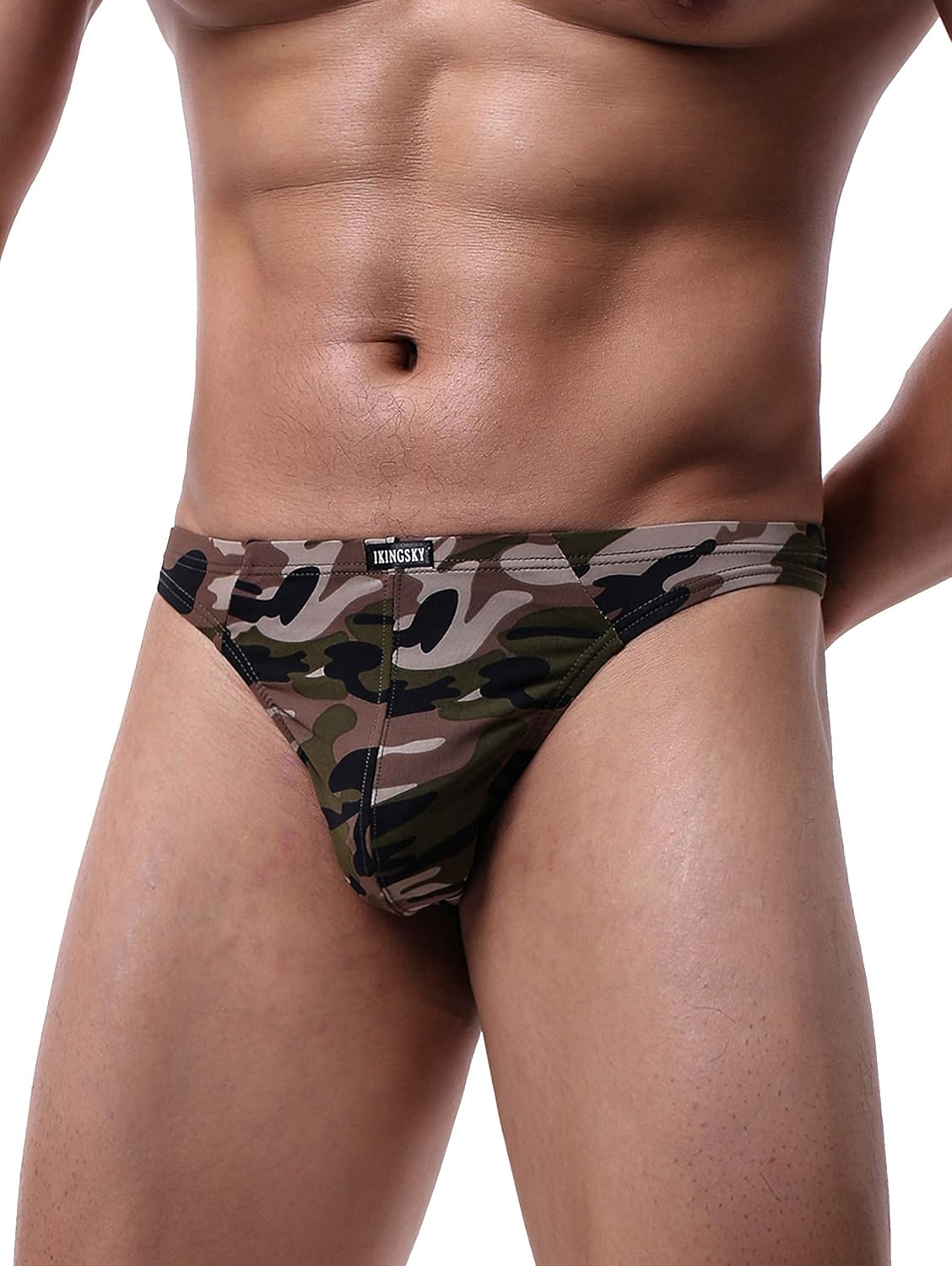 iKingsky Men's Camouflage Thong Underwear Soft Stretch T-back Mens Underwear at  Men’s Clothing store