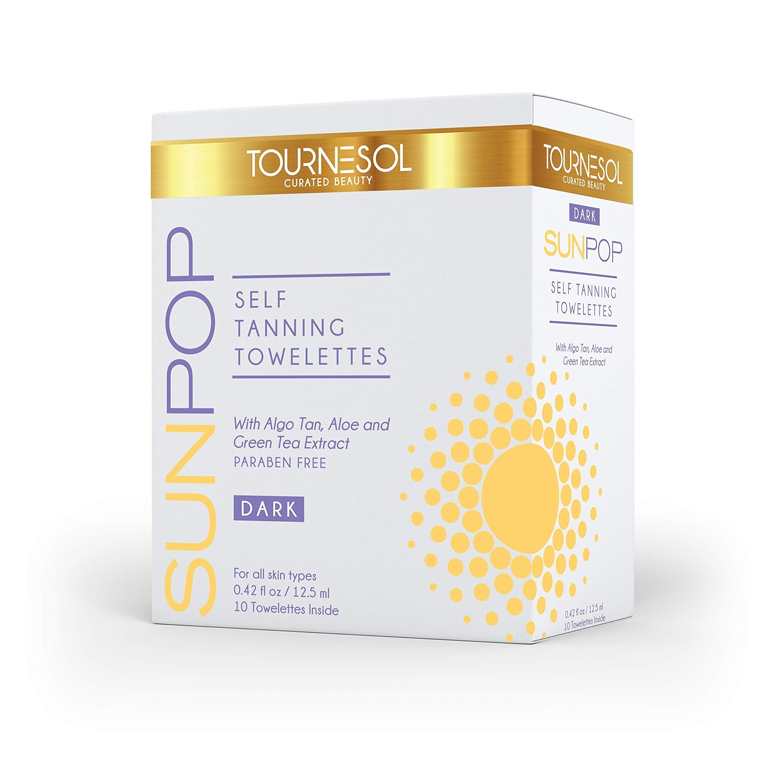 SunPop Self Tanning Towelettes 10-count (Dark) - Aloe Vera & Green Tea Infused Self Tanning Body Wipes - Best Sunless Self Tanner - Best Full Body & Face Tanner - Easy Streak Free Application