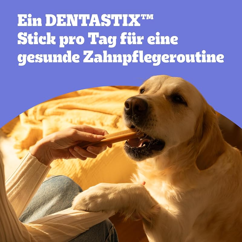 DentaStix Hundesnack für mittelgroße Hunde (10-25kg), Zahnpflege-Snack mit Huhn und Rind, 1 Packung je 56 Stück (1 x 1.44 kg)
