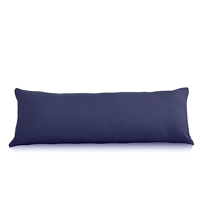 EVOLIVE Ultra Soft Microfiber Body Pillow Cover/Pillowcases 21&quot;x54&quot; with Hidden Zipper Closure (Navy, Body Pillow Cover 21&quot;x54&quot;)