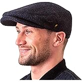 Biddy Murphy, Men's Genuine Irish Newsboy Driving Cap, 100% Wool Tweed Made in Ireland Co. Kerry