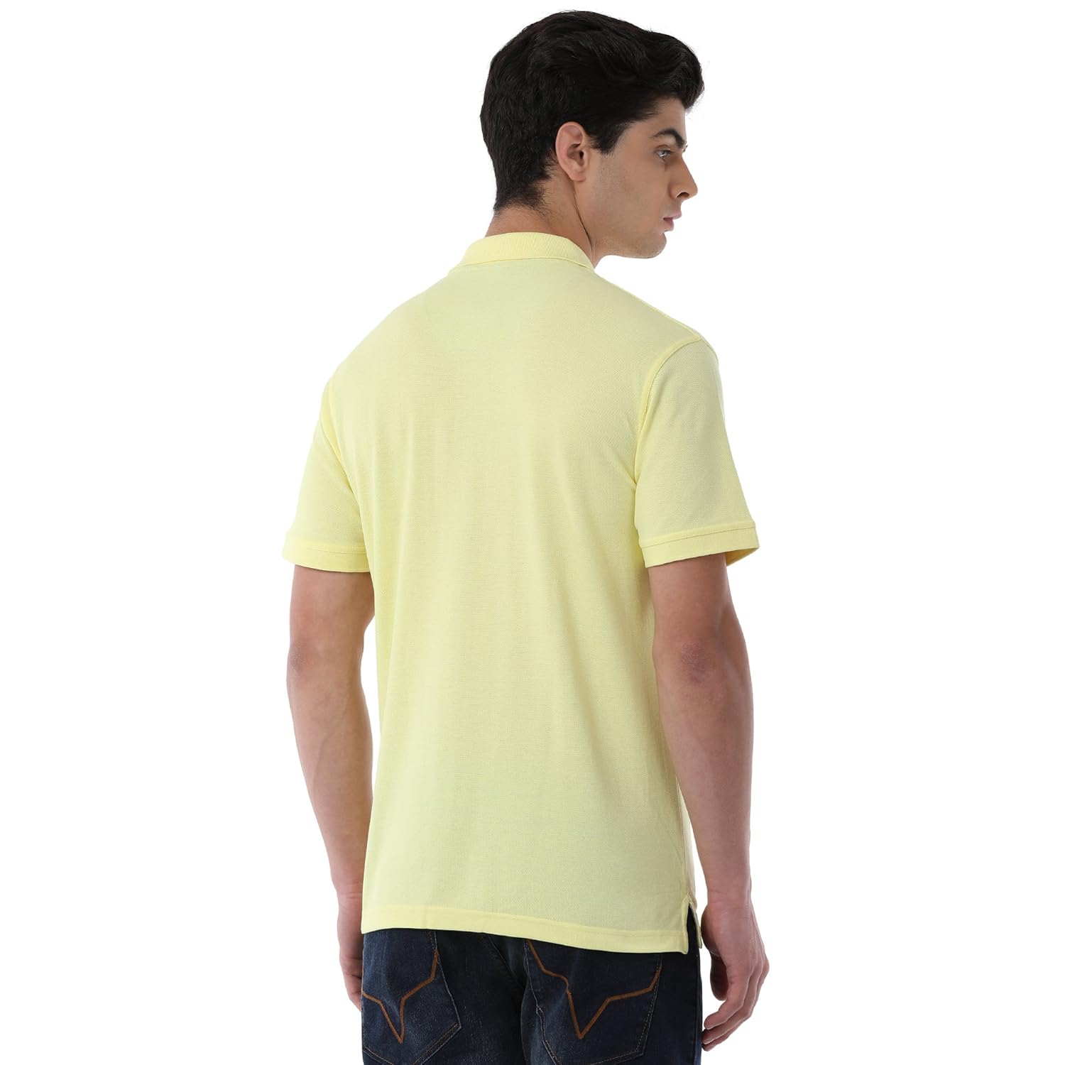 classic polo yellow t-shirt for men