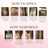 GOO GOO Hair Extension Tape Double Sided Adhesive Replacement Tape 72pcs 1.6x0.3 view 5
