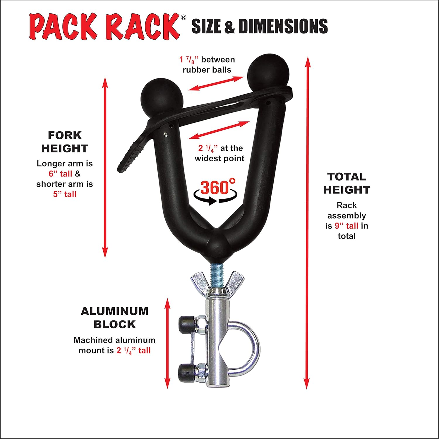 All Rite Products Pack Rack - Gun & Bow Rack for ATVs and Bikes - Model PR1: Automotive