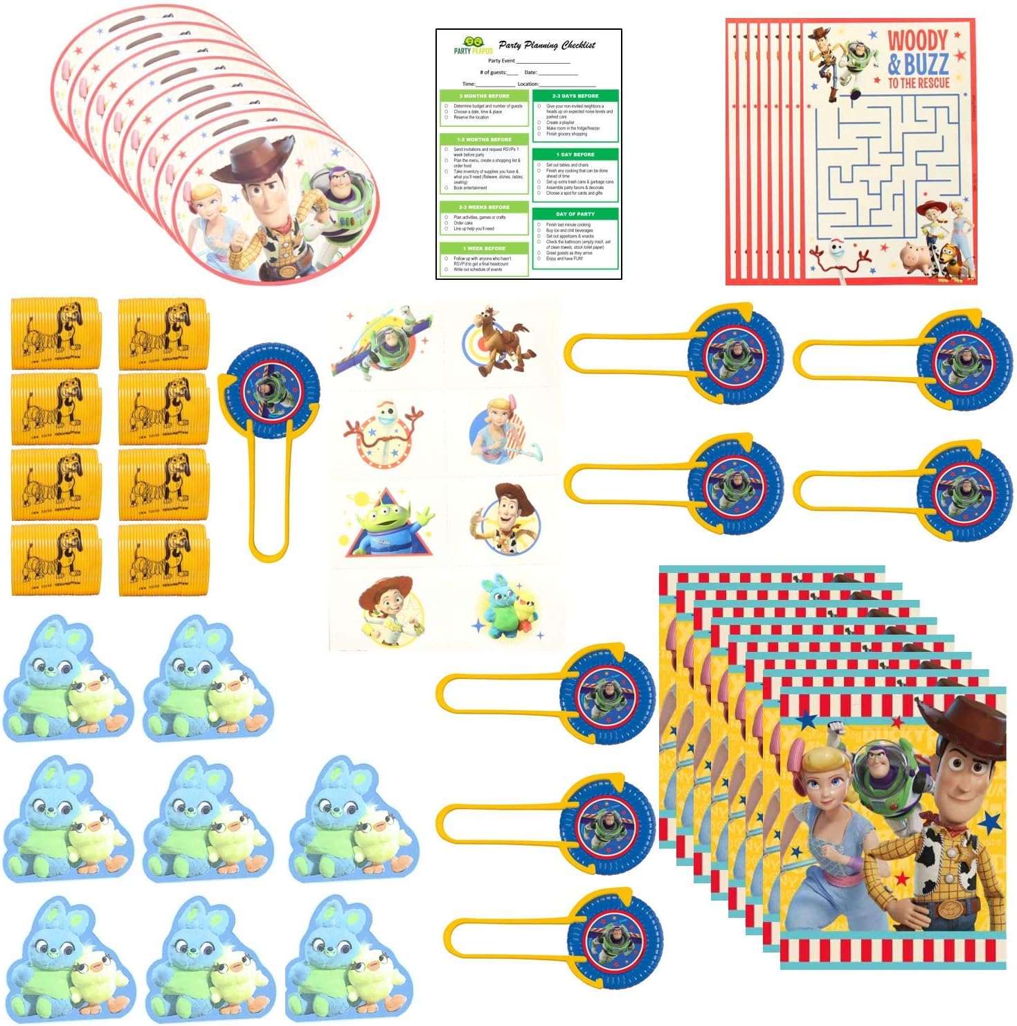 Toy Story Party Favors and Loot Goodie Bags - 8 Guests