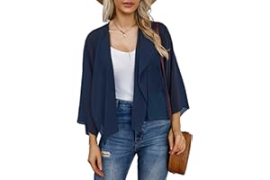 ROSEMIA Womens Summer Tops Short Shrugs Kimono Cardigans Casual Chiffon Bolero Jackets
