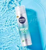 NIVEA MEN Fresh Kick Shaving Gel 200ml Mint Cactus Water Shave Gel view 2