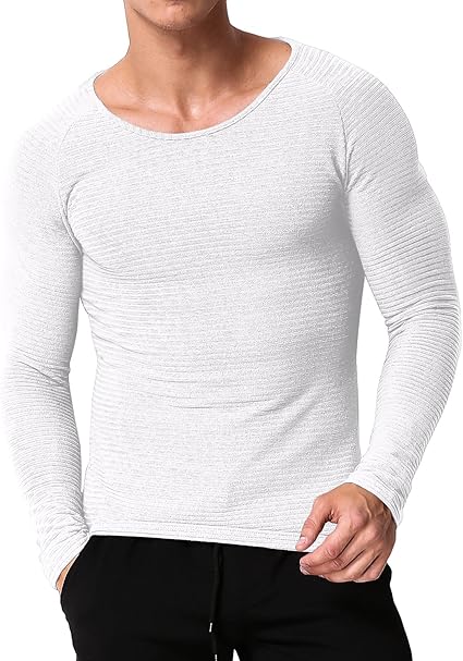 t shirt manche longue homme slim fit