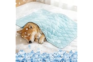Tivray Cooling Dog Blanket, Q-MAX>0.4 Cooling Blanket for Dogs, Washable Lightweight Quilt for Pets, Multiple Sizes Self Cool