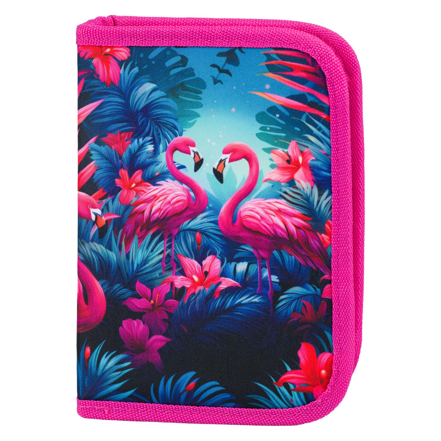 Baagl Girls' School Pencil Case - Flamingos — image 1