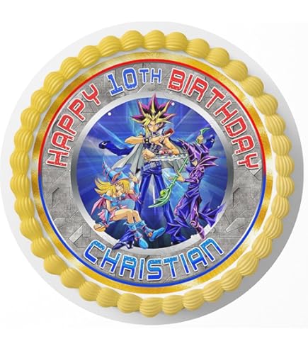 Amazon.com: Cakecery YuGiOh Yu Gi Oh Edible Cake Image Topper Personalized  Birthday Cake Banner 1/4 Sheet : Grocery & Gourmet Food