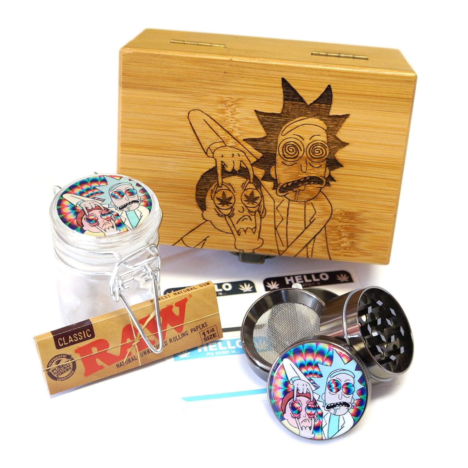 Grinder, Caja, Bote Rick Morty