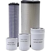 Maintenance Filter Kit for Kubota SVL75 SVL75-2 HST (SN 26157 &amp; Below) | Not fit for machine series above 35178 OE#HH1C0-32430, HHTA0-59900, HH166-43560, 59800-26110, 3A111-19130