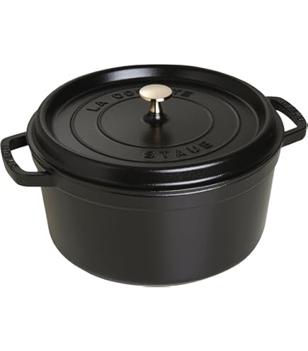 Amazon.com: STAUB 40509-487-0 Cocotte Round 20cm Black: Home & Kitchen