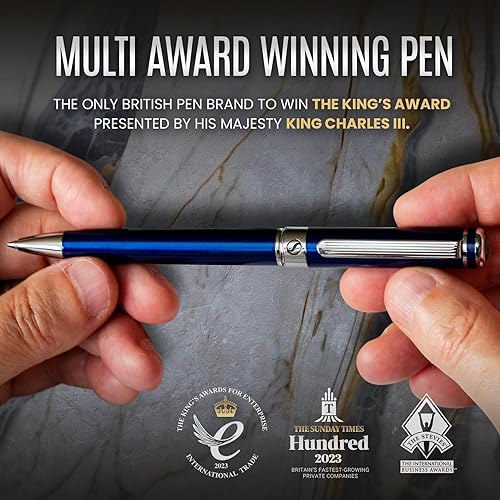 Scriveiner Midnight Blue Ballpoint Pen Stunning Blue Lacquer