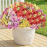 Artificial Flowers for Outdoor Indoor, Silk Flowers No Fade Fake Plastic Flowers Faux Plants for Outdoors Outside Front Porch Hanging Planter Window Box Garden Home Decoration, 13 Pack(Mix)