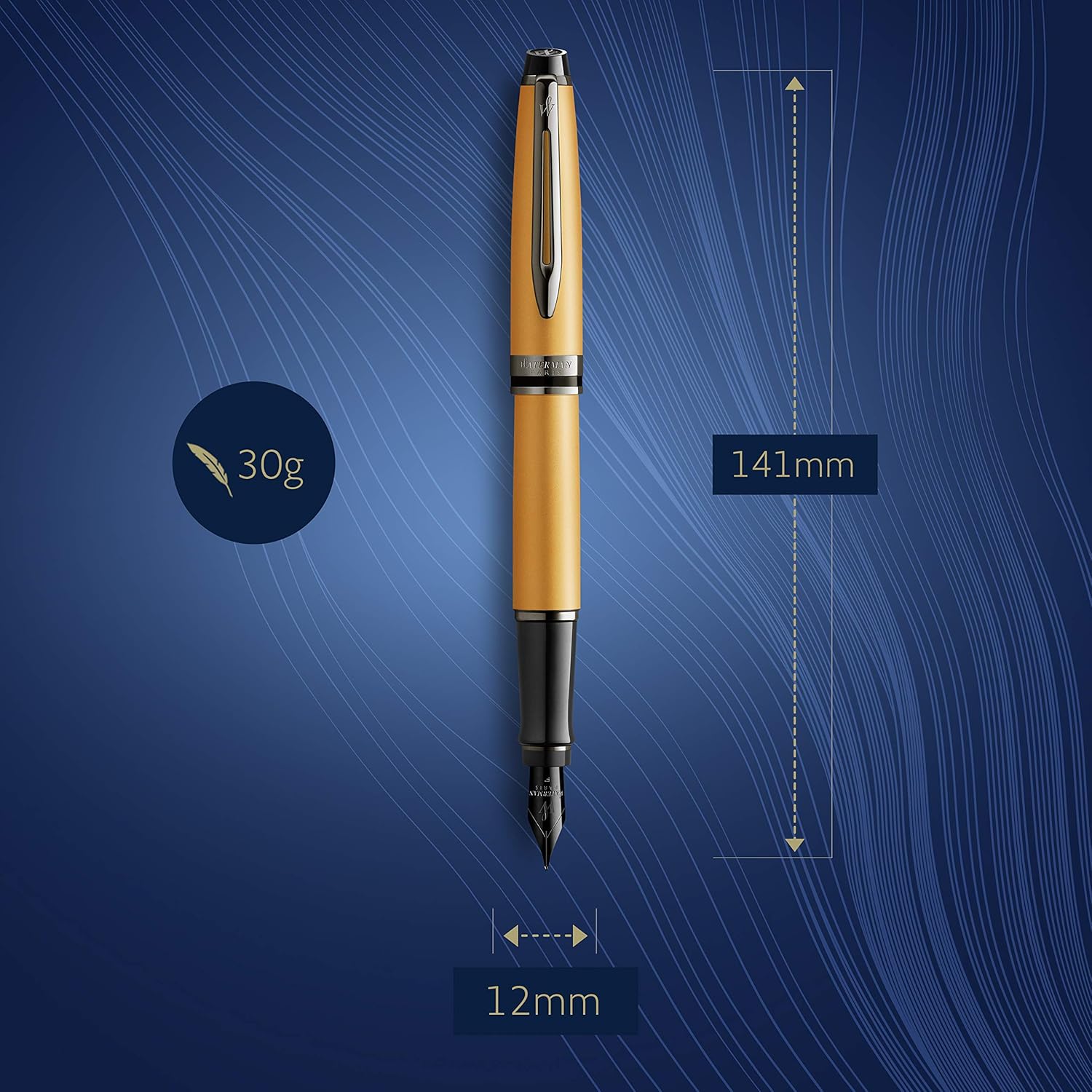 Waterman Expert Fountain Pen, Gold, Fine Nib - Image 4
