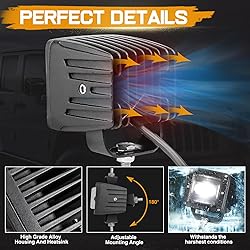 Niking Auto 2Pcs 3 Inch SAE LED Fog Light Pods Off