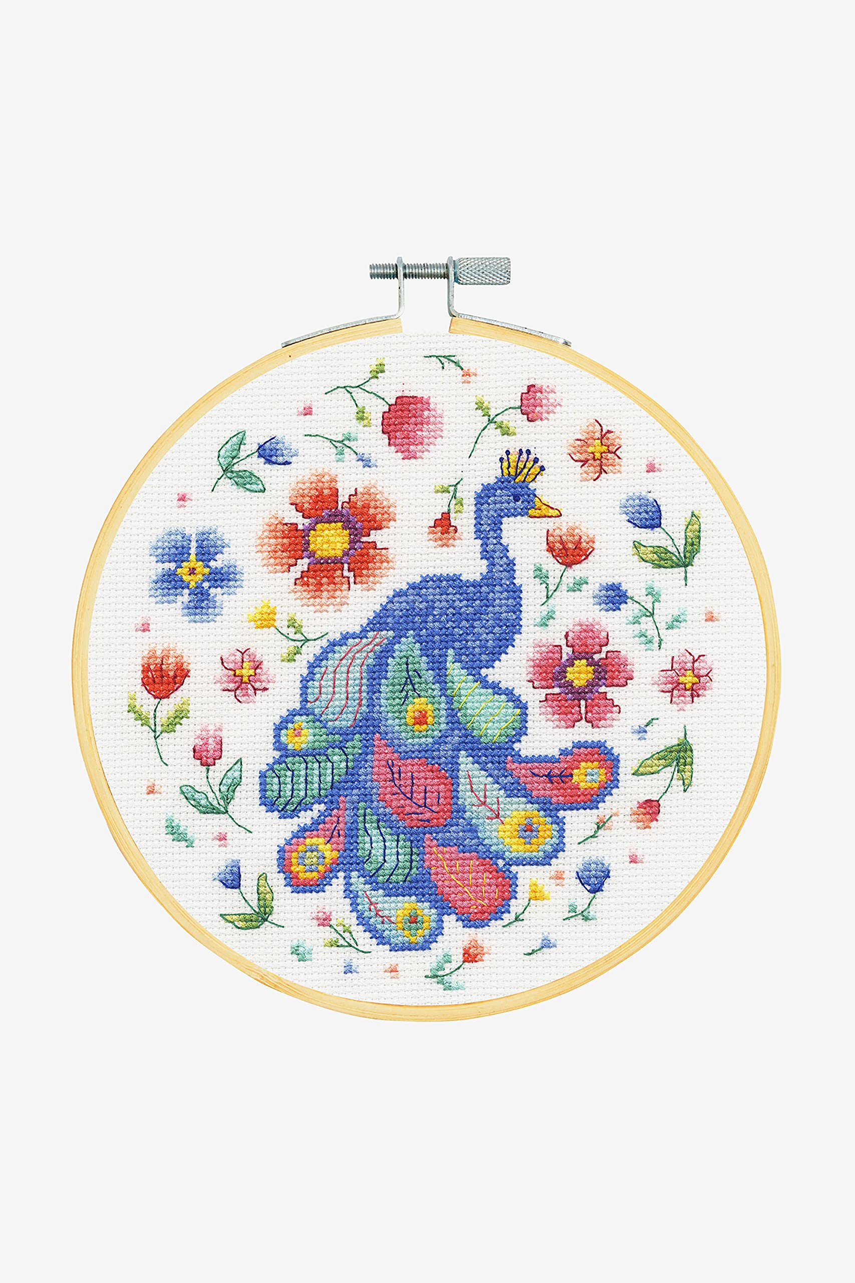 DMC Peacock and Florals Cross-Stitch Kit