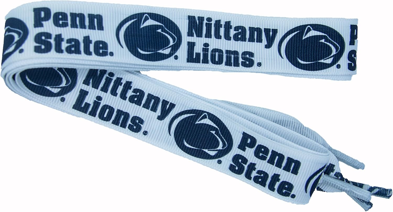 Divine Creations NCAA Penn State Nittany Lions Shoelaces, Navy/White, One Size : Clothing