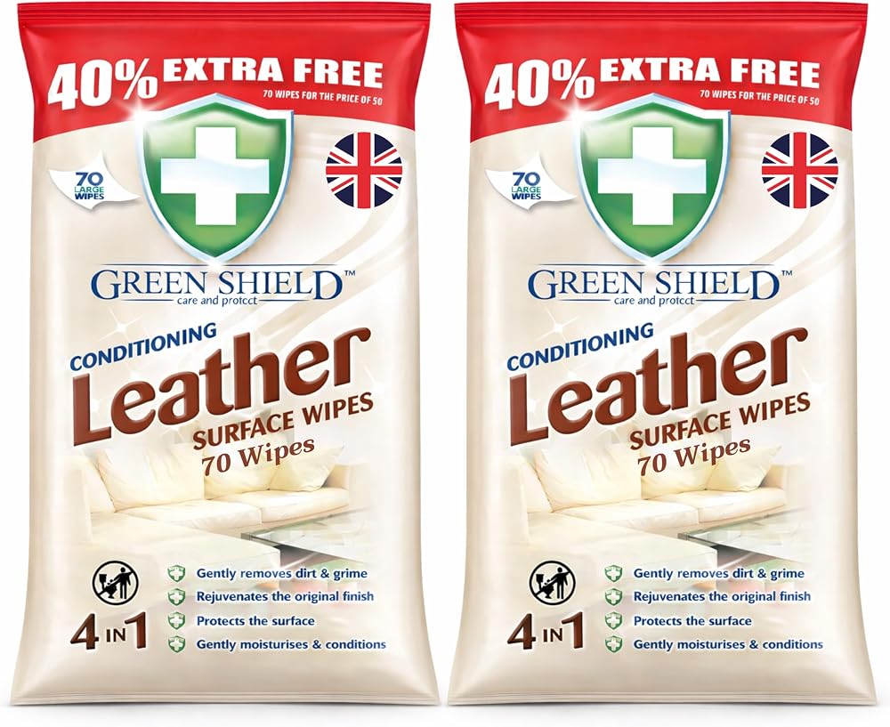 High Vibrant Leather Wipes 140 Pack - 4-in-1 Cleaner & Protector