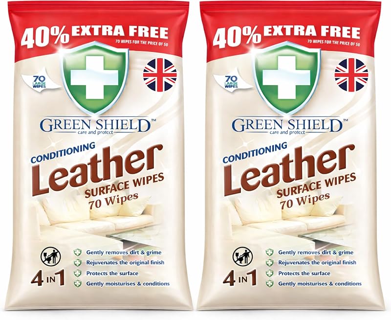 High Vibrant Leather Wipes 140 Pack - 4-in-1 Cleaner & Protector