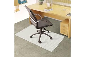Office Chair Mat with Studs for Low Pile Carpet, Aporana 36" X 47" X 0.22'' Transparent Floor Mats for Flat Low and No Pile Carpeted Floors, Anti-Slip, Rolling Package