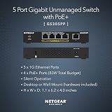 NETGEAR GS305PP 5-Port PoE Gigabit Switch 83 W Unmanaged Desktop Wall Mount view 2