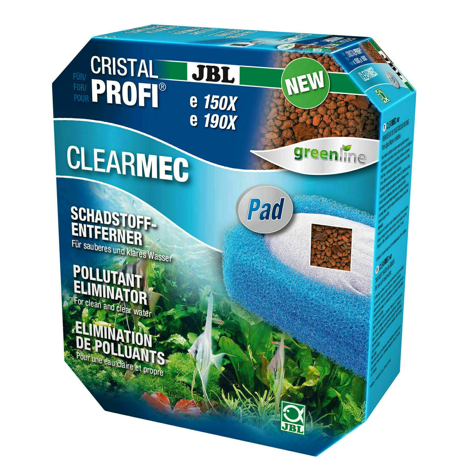 JBL ClearMec plus Pad CristalProfi e15/1900/1,2, Set with nitrite, nitrate and phosphate eliminator for CristalProfi e