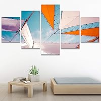 SIGNWIN 5 Panel Canvas Wall Art Solid Structures for Home Decorations Ready to Hang - 60