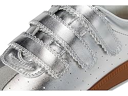 Steve Madden Women's Momentum Sneaker, Silver, 6