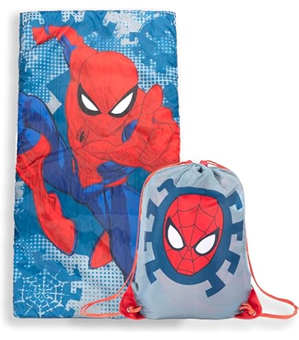Amazon.com: Marvel Spiderman Slumber Bag Set for Boys - Bundle of