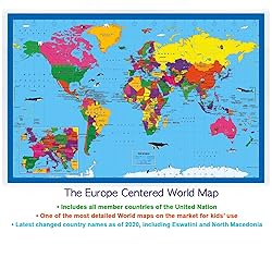 2-Sided Desk Map with Durable Lamination