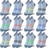 JAMEGIO 12 Pairs Boys Sock kids Half Cushion Low Cut socks Sport Ankle Athletic Sock for Little Big Kids Size Age 3-14 Years