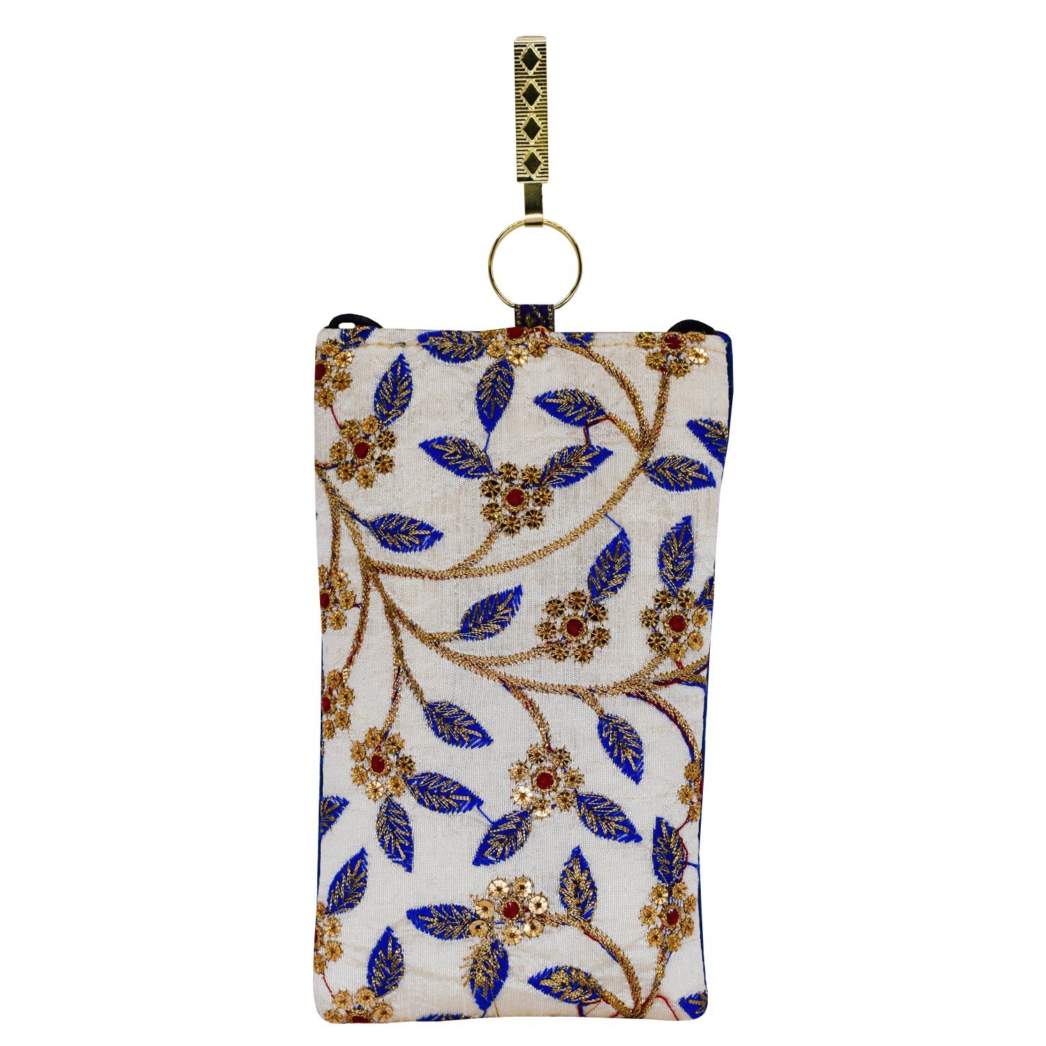 bagaholics ethnic raw silk saree clutch mobile pouch waist clip ladies purse gift for women