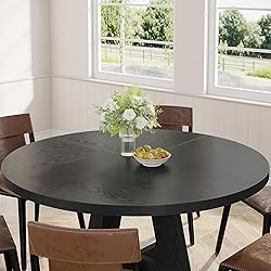 Tribesigns Round Dining Table Wood Kitchen Table