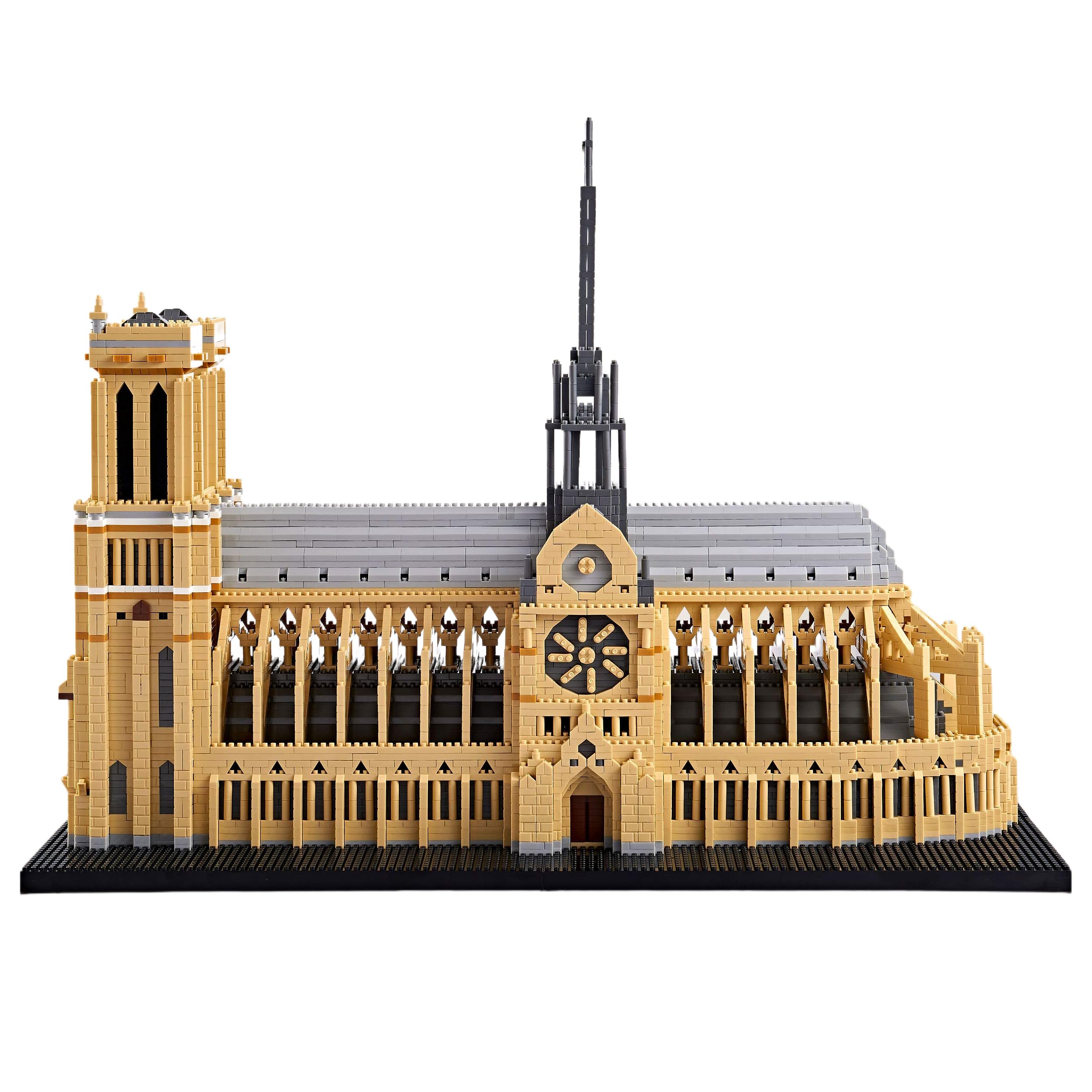 Photo 1 of KLMEi World Famous Architecture Micro Building Blocks Set Notre Dame De Paris 7380 PCS, Creative DIY Big Model Kit for Adults or Teens Ages of 14+