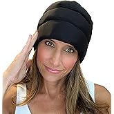 Headache Hat Halo - Migraine Relief Cap Long Lasting Cooling Ice Pack Mask - Cold Compress Head Wrap for Tension, Stress & Hangover Natural Cooling Therapy