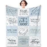 SUBORD Christian Gifts for Men Blanket 60"x50" - Baptism Gifts for Boys - Inspirational Religious Birthday Catholic Spiritual Gifts for Men, Dad, Son, Brother, Him