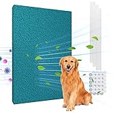 Reusable Air Filter 20x30, High Air Flow Cut to Fit Furnace Filters, MERV 6 Replacement Filter for HVAC, RV, Washable Replacement Air Conditioner Filters, 24 PCs Hooks(Actual 20x30x0.7 in.)