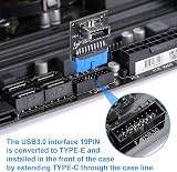 MZHOU USB 3.0 19PIN to TYPE-C 20PIN Adapter Front Panel Header IDC Connector view 4
